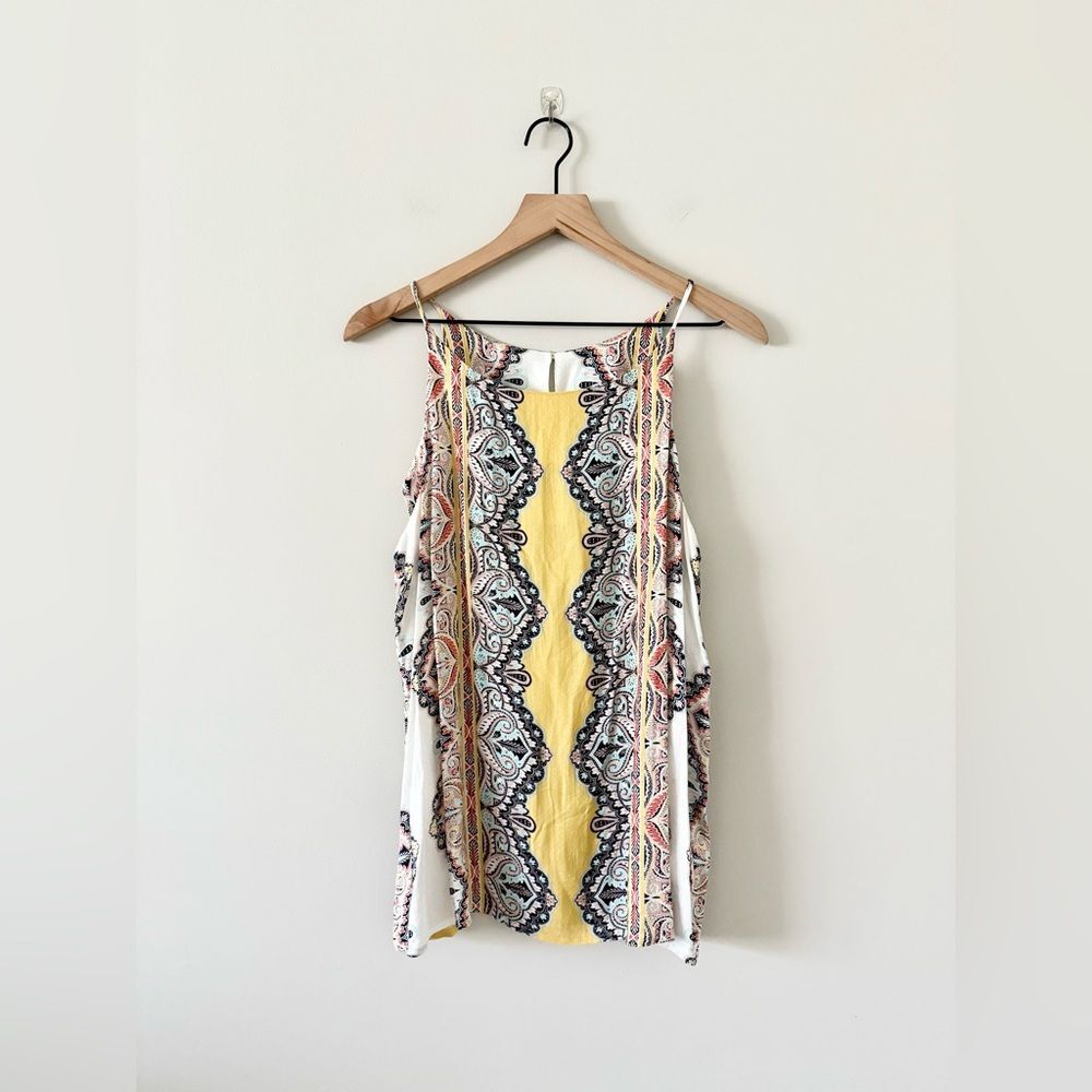 Verse High Neck Tank in Multi Paisley Print - Size M